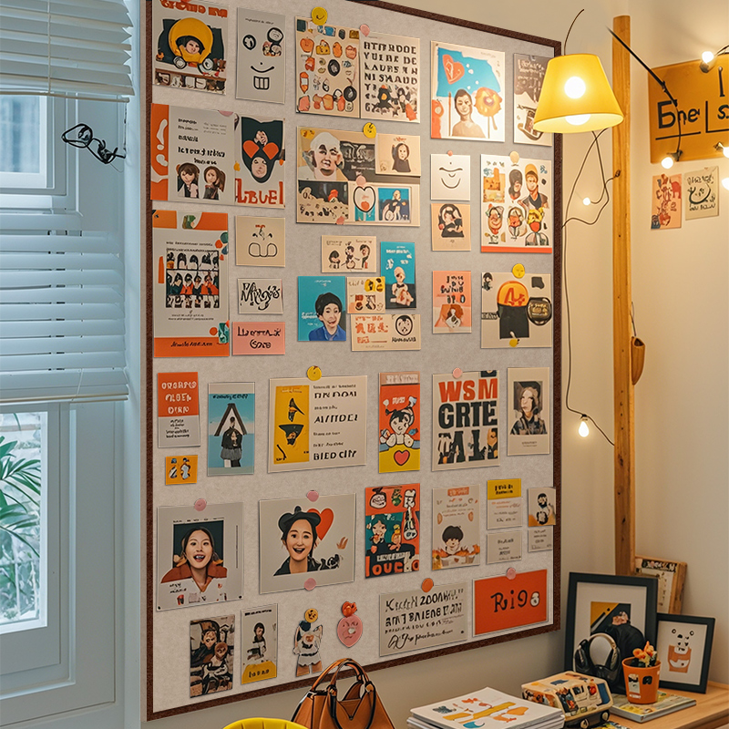 毛毡板墙贴照片墙展示墙背景板