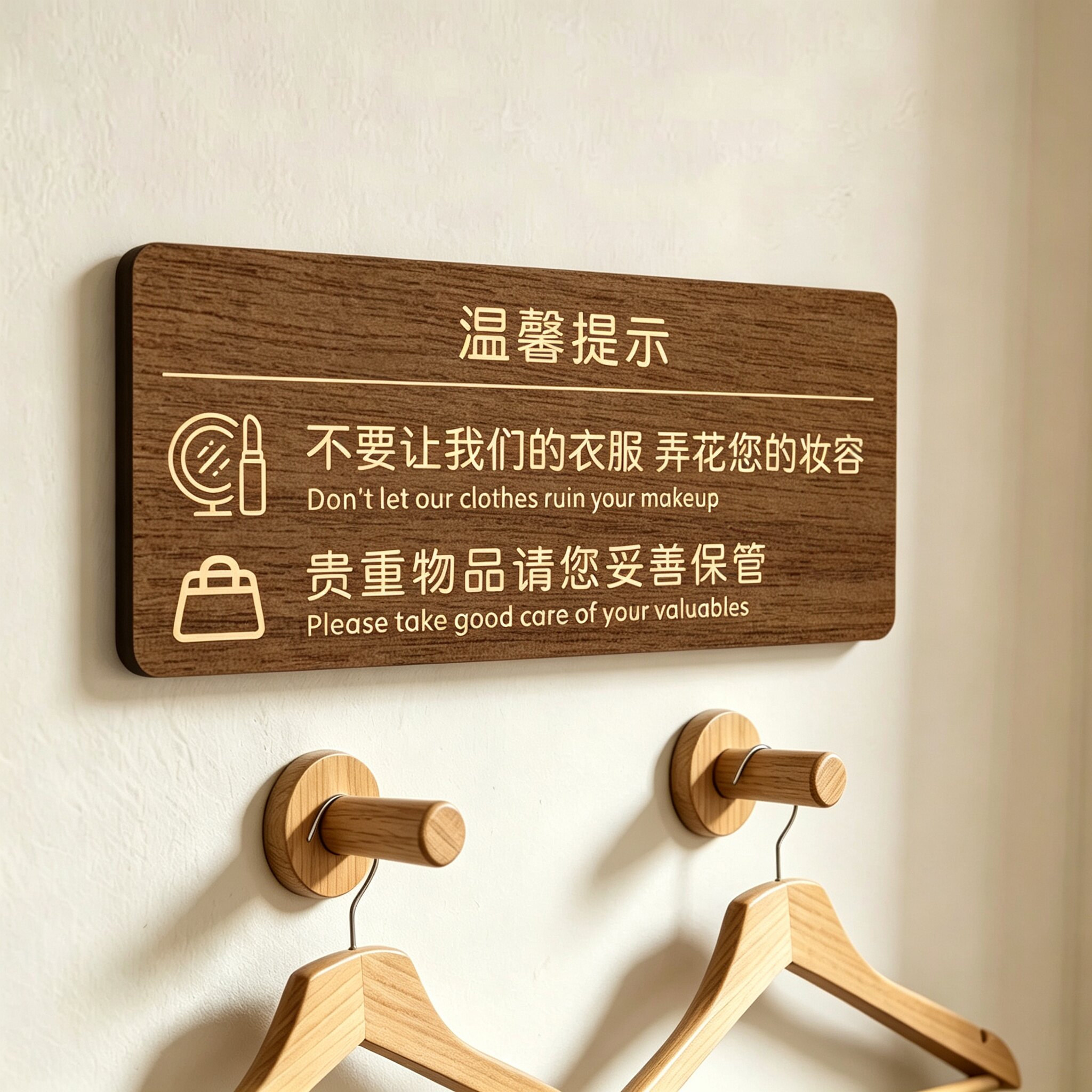 试衣间标识牌定制更衣室标语