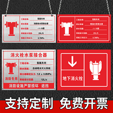 消防水泵接合器标识牌户外喷淋水泵接合器挂牌室外消火栓标牌铭牌不锈钢指示牌永久标识安全指示牌警示牌定制