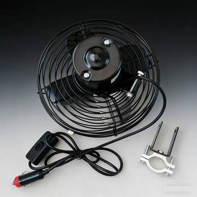工程车收割机装载机12V24V车载风扇强力制冷叉车装载机金属电风扇