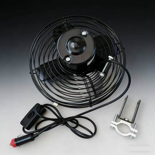 工程车收割机装载机12V24V车载风扇强力制冷叉车装载机金属电风扇
