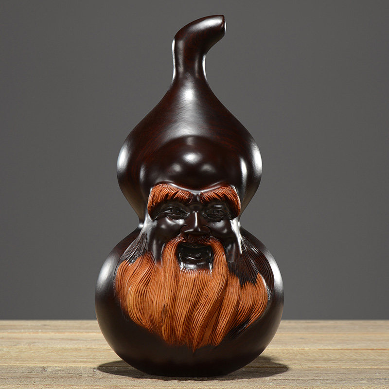 寿星公生日礼物黑檀木雕送长辈