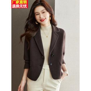 春秋外套女款2025年新款今年流行爆款高端大气上档次西装领开衫女