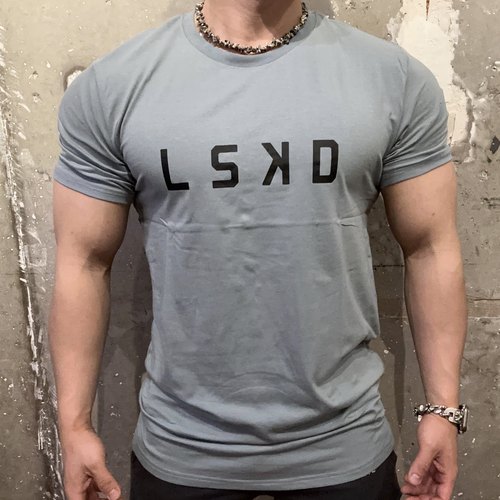 新品牛货LSKD男士运动健身休闲字母标轻盈透气弹性棉质圆领短袖