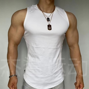 现货ALPHALETE EVO男士匹马棉运动健身休闲简约小标弹性无袖背心