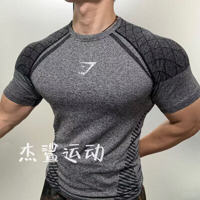 GYMSHARK Phantom幻影V2绝版男运动健身无缝速干弹性修身圆领短袖