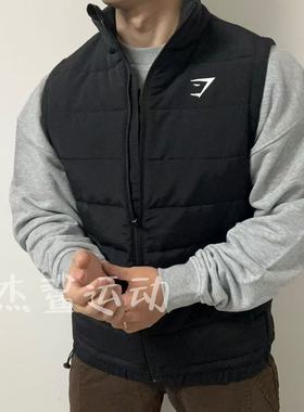 GYMSHARK CREST PUFFER VEST秋冬运动休闲保暖新雪丽棉马甲外套