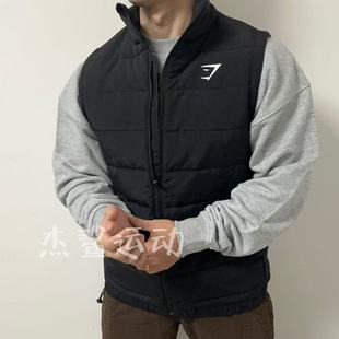 GYMSHARK CREST PUFFER VEST秋冬运动休闲保暖新雪丽棉马甲外套