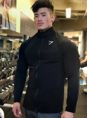 GYMSHARK零重力GRAVITY男运动休闲速干修身小标拉链夹克外套K4