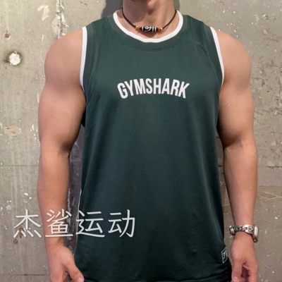 现货GYMSHARK Basketball男运动健身休闲透气速干宽肩网眼背心 i1