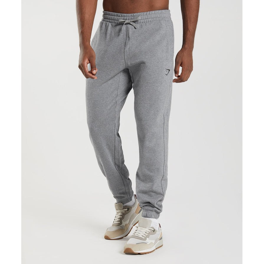 新品GYMSHARK ESSENTIAL男士春秋运动休闲宽松收口刺绣标卫裤N5