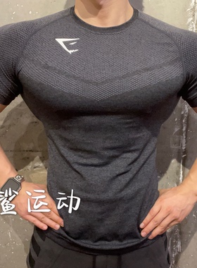 现货Gymshark无缝高端幻影系列男士运动健身弹性修身显身材短袖