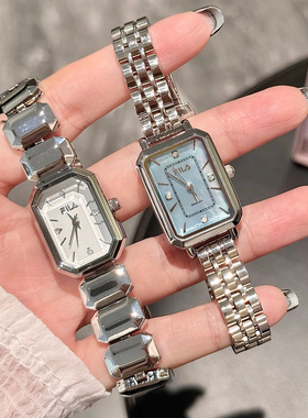 FILA斐乐手表女款轻奢小众高级感小方表女士送女生日礼物礼盒6751