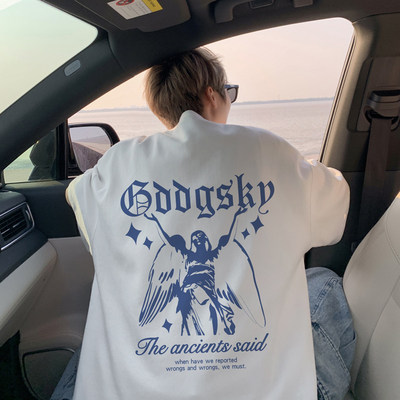 Crying Center男三川一禾pd大人INSstudios阿茶与阿古宽松短袖T恤