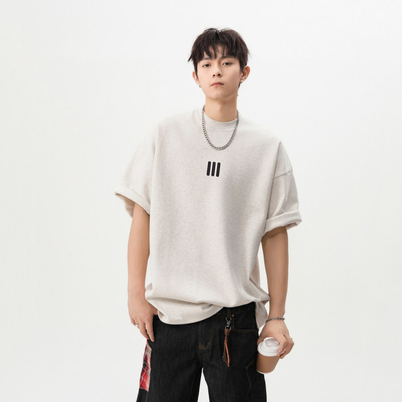 Crying Center哭喊中心街头暴发户文艺宅男店美式刺绣宽松短袖T恤