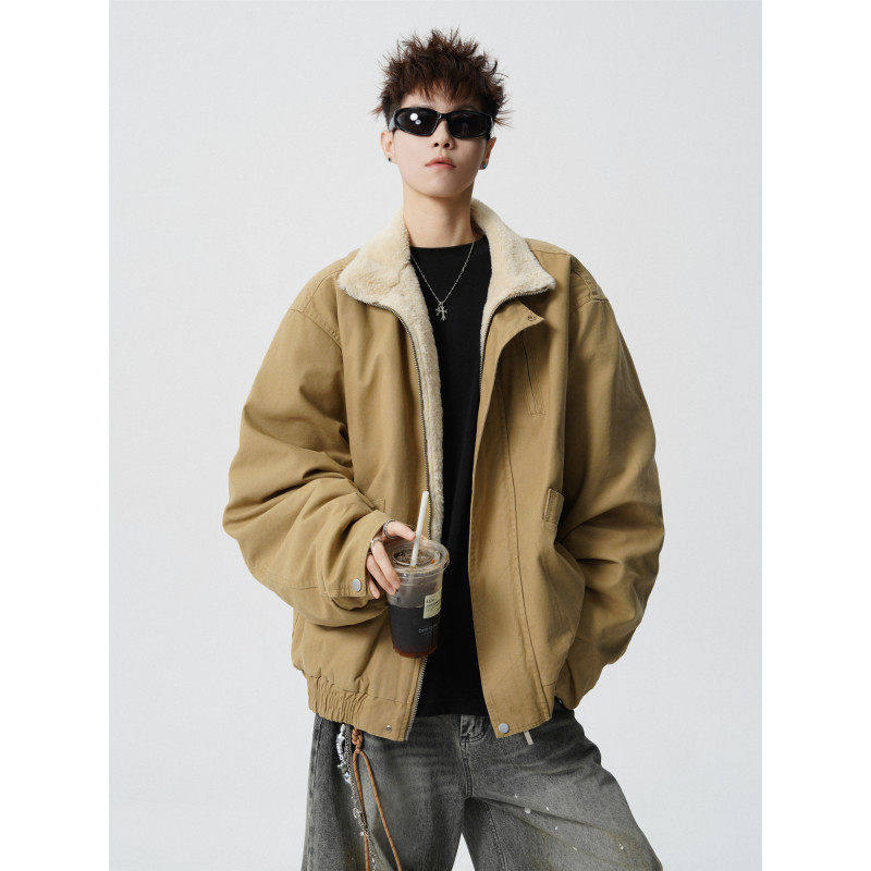 Crying Center男1807悟空有货pd大人美式立领飞行员夹克夹棉外套