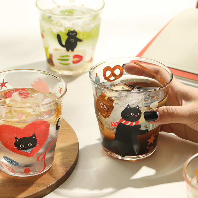 蓝莲花高硼硅水杯玻璃杯耐高温家用情侣冷饮杯子女办公室个人专用,餐饮具,玻璃杯,淘宝优惠券,粉丝福利购,淘宝优惠卷