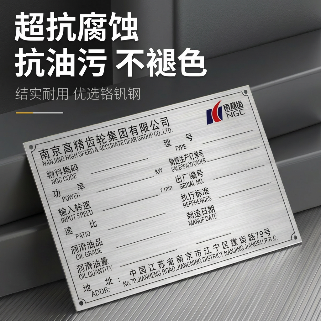 金属铭牌定制不锈钢标牌定做铜铝牌制作腐蚀UV丝印机器设备电缆标识牌订做机械机床配电箱铝合金拉丝雕刻塑料