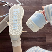 面包小白鞋 休闲百搭厚底学生运动鞋 女2026春夏新款 鮀品奶蓝色板鞋