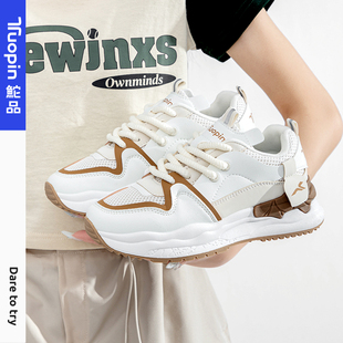 女款 女百搭运动鞋 2025秋冬新款 子增高大头小白鞋 鞋 鮀品厚底老爹鞋