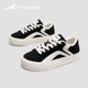 女春夏原创小众百搭面包鞋 小白鞋 子女款 休闲鞋 帆布鞋 鮀品黑色板鞋