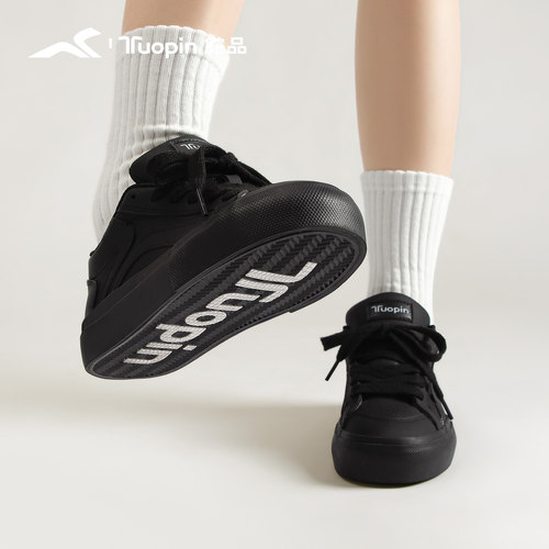 鮀品黑色鞋子女通勤小黑鞋