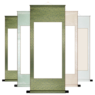 宣纸卷轴书法空白中堂画轴毛笔字挂画挂轴画横批立轴横轴国画书画半生半熟书法作品纸竖版裱字画装裱来图定制