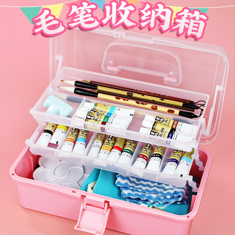 宣纸用品便携工具收纳箱画画用具图片