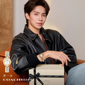 COACH 罗一舟同款 蔻驰SAMMY浴缸盘石英表礼盒女表情人节礼物