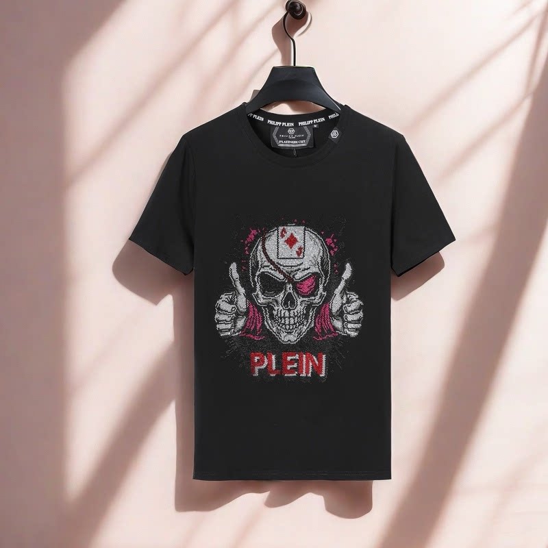 菲利普短袖潮流青年烫钻T恤男