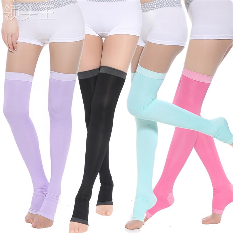 420D睡眠袜高压力袜套 夜间塑形弹力袜子漏趾 美腿袜领头王