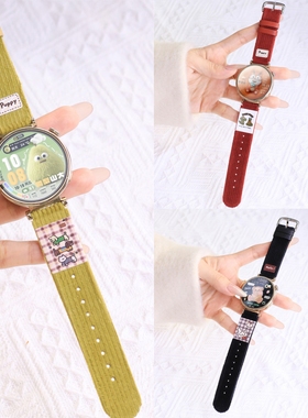 适用coros高驰手表pace4表带新款灯芯绒APEX2替换女生PACE3/2专用智能户外运动apexpro腕带男士新年红色配件