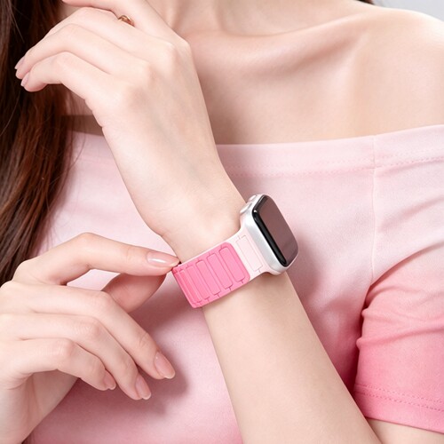 明星同款|适用苹果s11手表applewatch10表带女生磁吸iwatch9腕带se3硅胶s8夏季ultra男s7高级s6运动新款配件