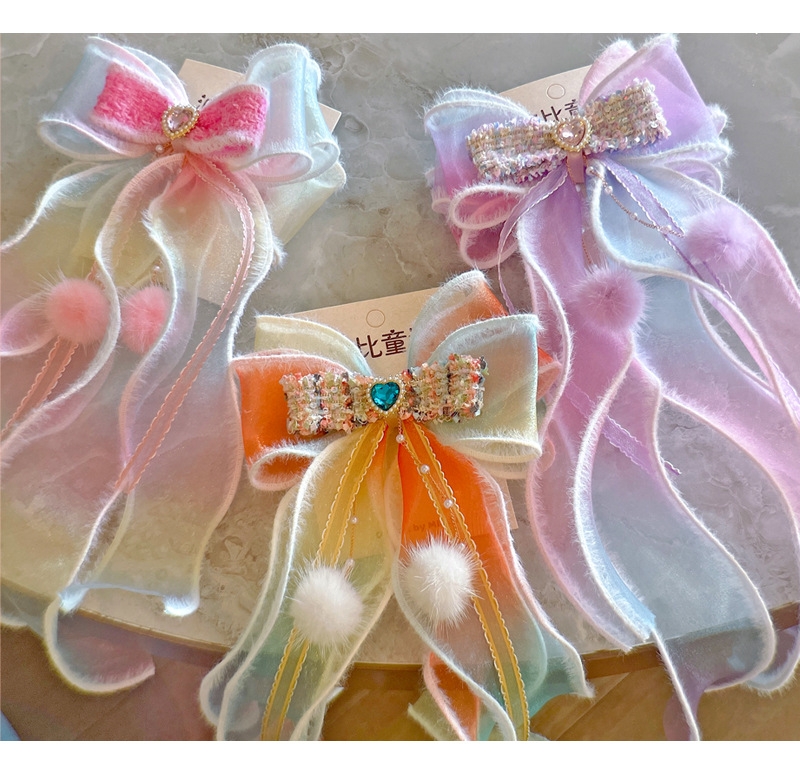 手作韩系超仙气重工蝴蝶结发夹