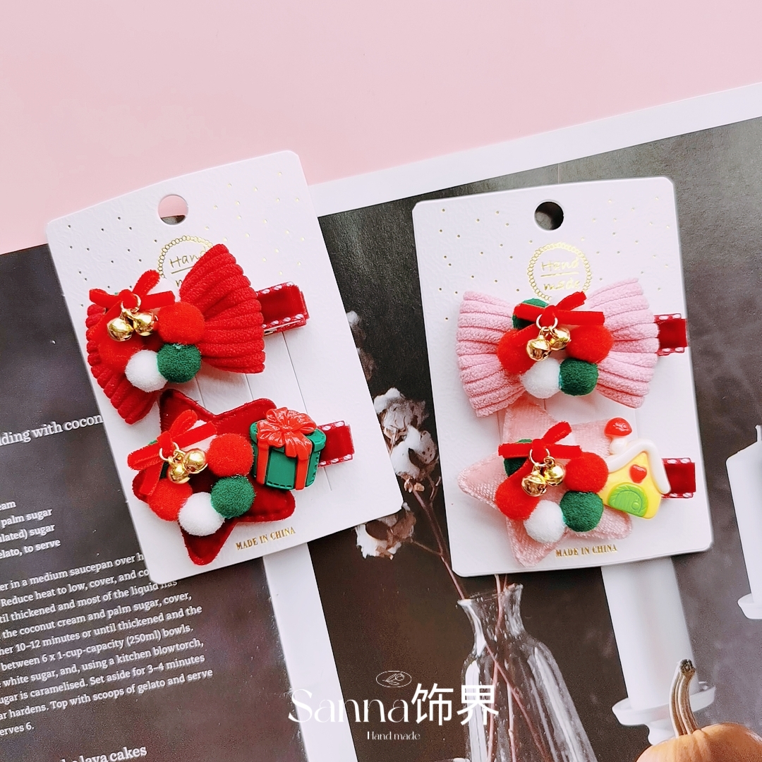 手作圣诞花Day派对发饰
