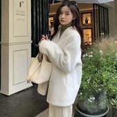 金貂绒仿水貂绒皮草外套女秋冬季 高端洋气年轻款 气质宽松毛毛上衣