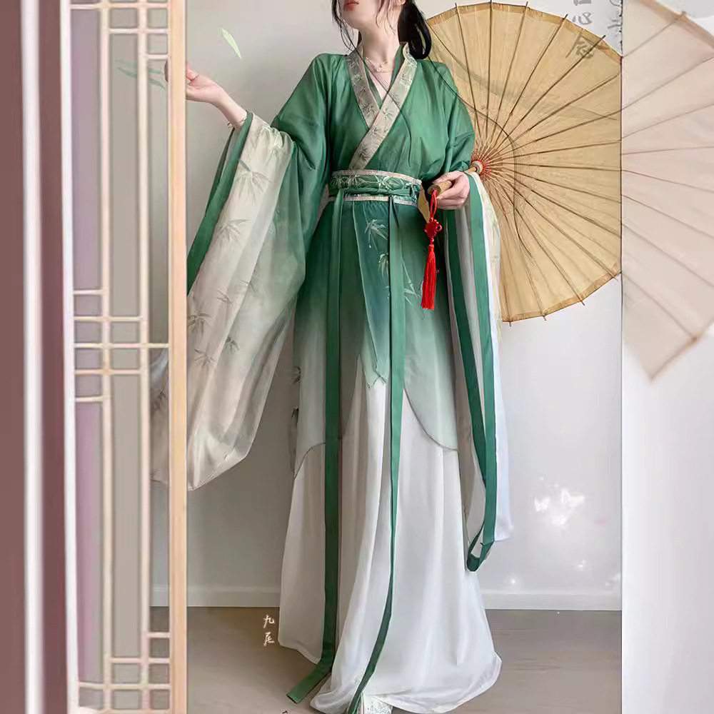 原创新款正品魏晋风汉服南北朝交领大袖衫女日常仙气春夏秋款