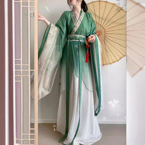 原创新款正品魏晋风汉服南北朝交领大袖衫女日常仙气春夏秋款