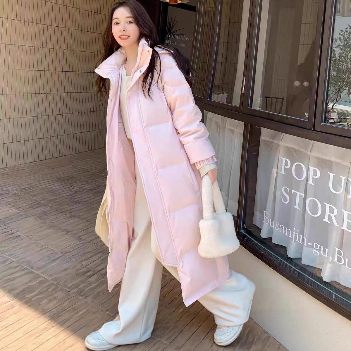 新款羽绒服男女超长过膝加厚冬季情侣宽松中长款大码时尚保暖东北