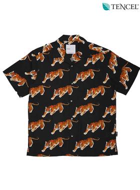 MUNDANE x HENI TATTOO 联名ALOHA衬衫 透气凉感天丝老虎短袖衬衫