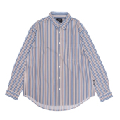 MDE 23AW 原创定织复古条纹纯棉廓形休闲长袖 MUNDANE 衬衫 外套