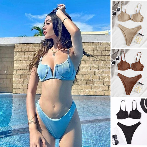 专供欧美比基尼泳装外贸bikini2026新款多色现货女士吊带泳衣