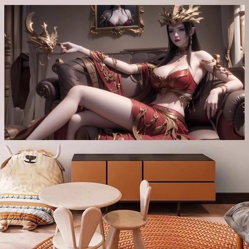 斗破苍穹美杜莎萧炎云韵背景墙布房间宿舍装饰墙布动漫人物墙纸,家装主材,定制壁画,淘宝优惠券,粉丝福利购,淘宝优惠卷