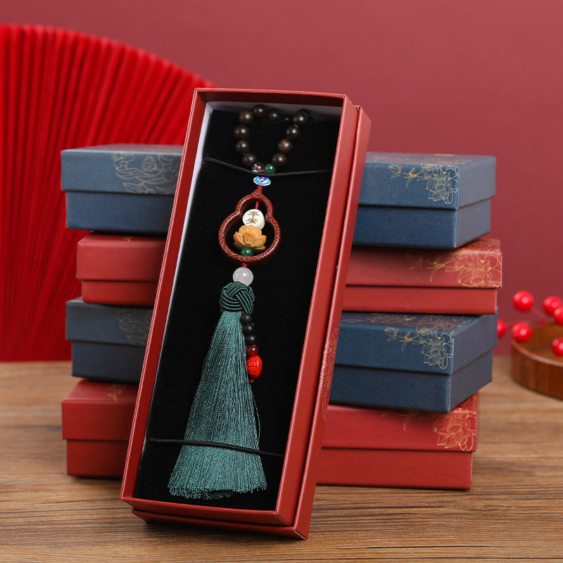 国风车挂件包装盒高端礼盒礼袋长方形天地盖纸盒送人平安挂件盒