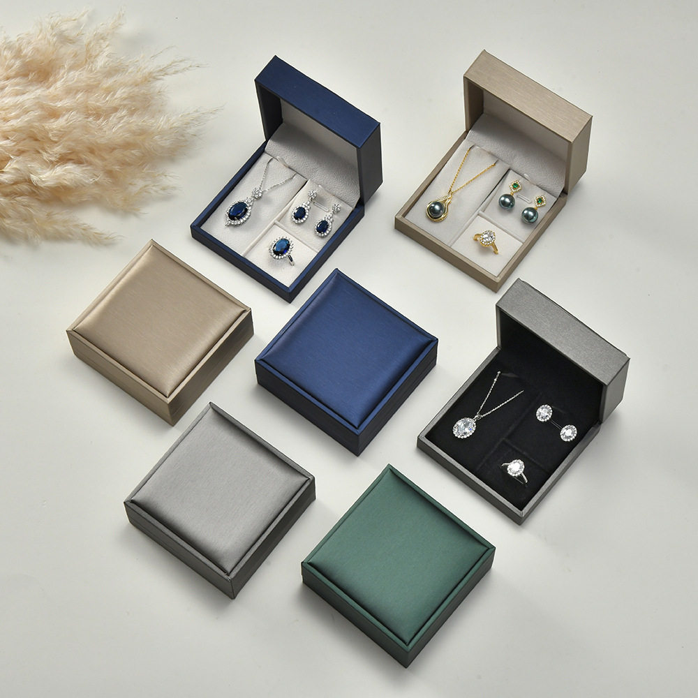 高档拉丝PU皮三件套装盒珠宝首饰收纳盒项链戒指吊坠耳环钉包装盒,包装,首饰包装,淘宝优惠券,粉丝福利购,淘宝优惠卷