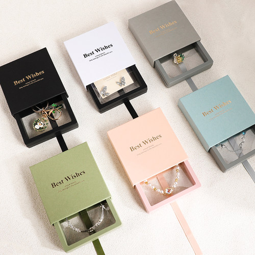 水晶手串链首饰耳环饰品包装盒