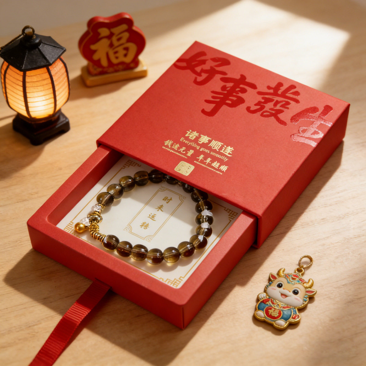 新年好事发生pe膜悬浮盒红色抽屉首饰文玩包装盒高级感烫金小礼盒,包装,年货礼品包装,淘宝优惠券,粉丝福利购,淘宝优惠卷