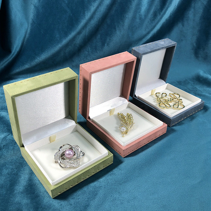 高档胸针盒印花绒布徽章盒首饰珠宝盒新款发夹别针收纳礼品盒礼袋,包装,首饰包装,淘宝优惠券,粉丝福利购,淘宝优惠卷