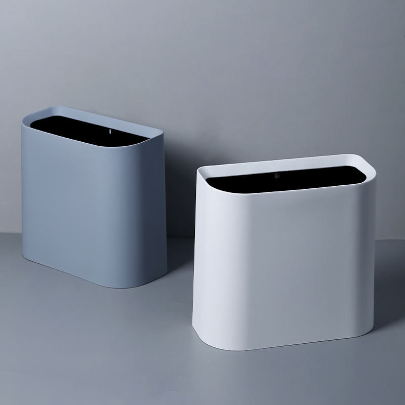 夹缝垃圾桶家用大容量厨房卧室无盖纸篓厕所卫生间双层窄缝垃圾筒