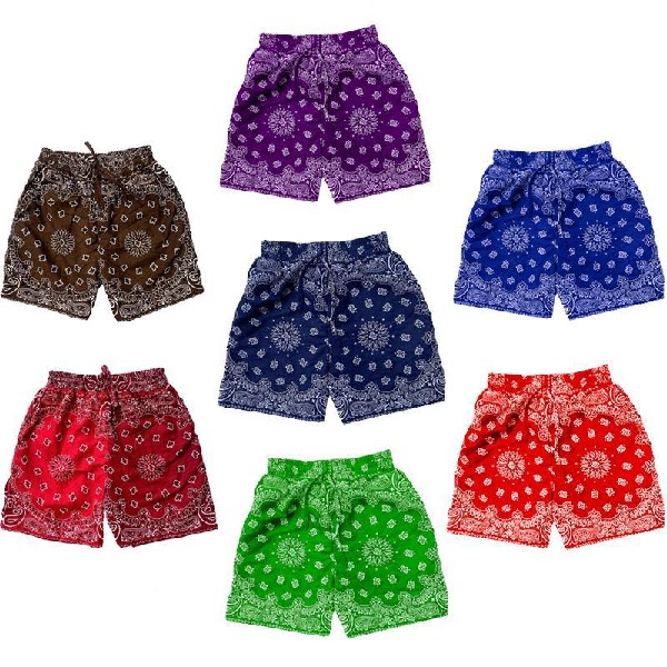 Flower Retro HipHop Popular Floral Straight Loose Shorts Men 男装 休闲裤 原图主图